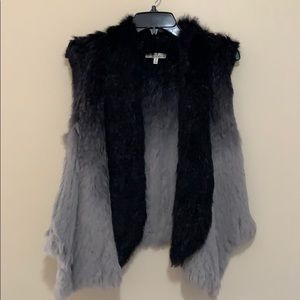 NWOT. Moon and Meadow Rabbit Fur Vest.